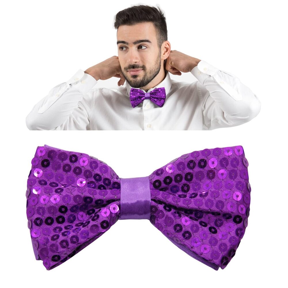 5170 Sequin Bow Ties /Big Boys Pre-tied Adjustable Shiny Bow Tie Tuxedo